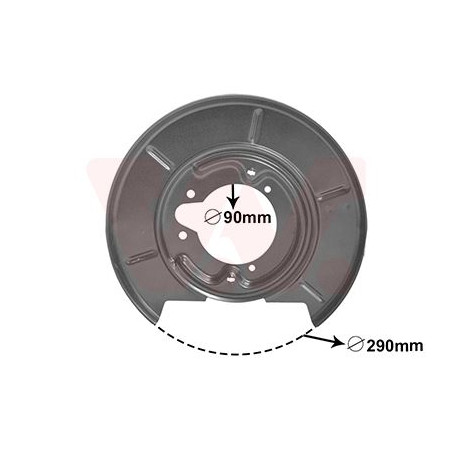 Protection disque frein arrière gauche