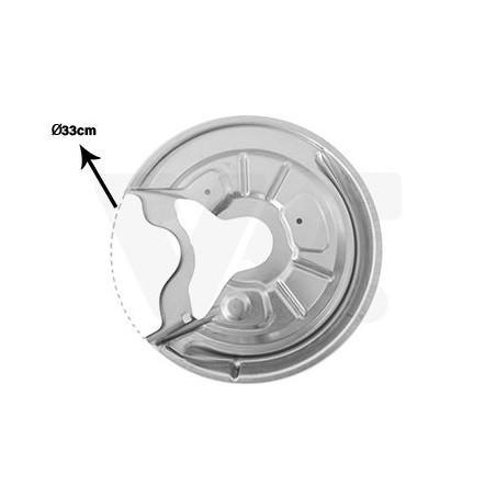 Protection disque frein arrière gauche