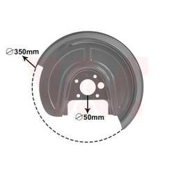 Protection disque frein arrière gauche