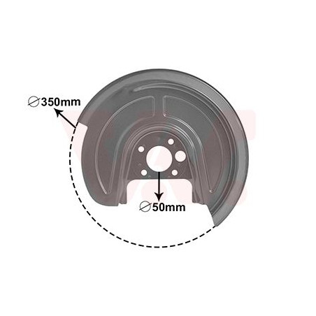 Protection disque frein arrière gauche