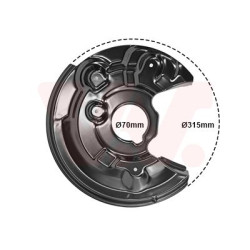 Protection disque frein arrière gauche