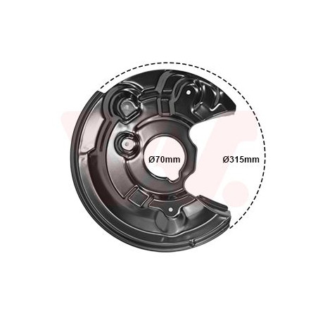 Protection disque frein arrière gauche