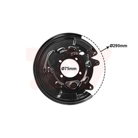 Protection disque frein arrière gauche pour diamètre du disque de frein [mm]  269