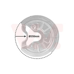 Protection disque frein arrière gauche pour diamètre du disque de frein [mm]  272