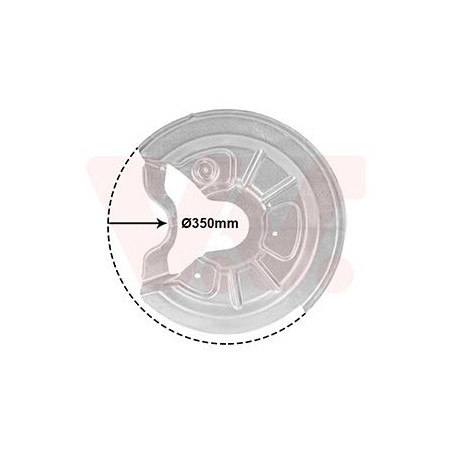 Protection disque frein arrière gauche pour diamètre du disque de frein [mm]  272