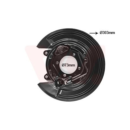 Protection disque frein arrière gauche