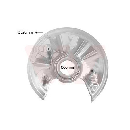Protection disque frein arrière gauche pour diamètre du disque de frein [mm]  300-310 pas 4x4