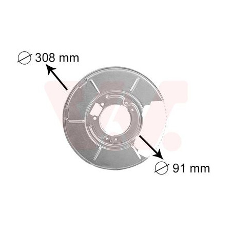 Protection disque frein arrière gauche