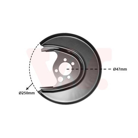 Protection disque frein arrière gauche