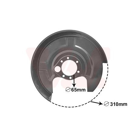 Protection disque frein arrière gauche