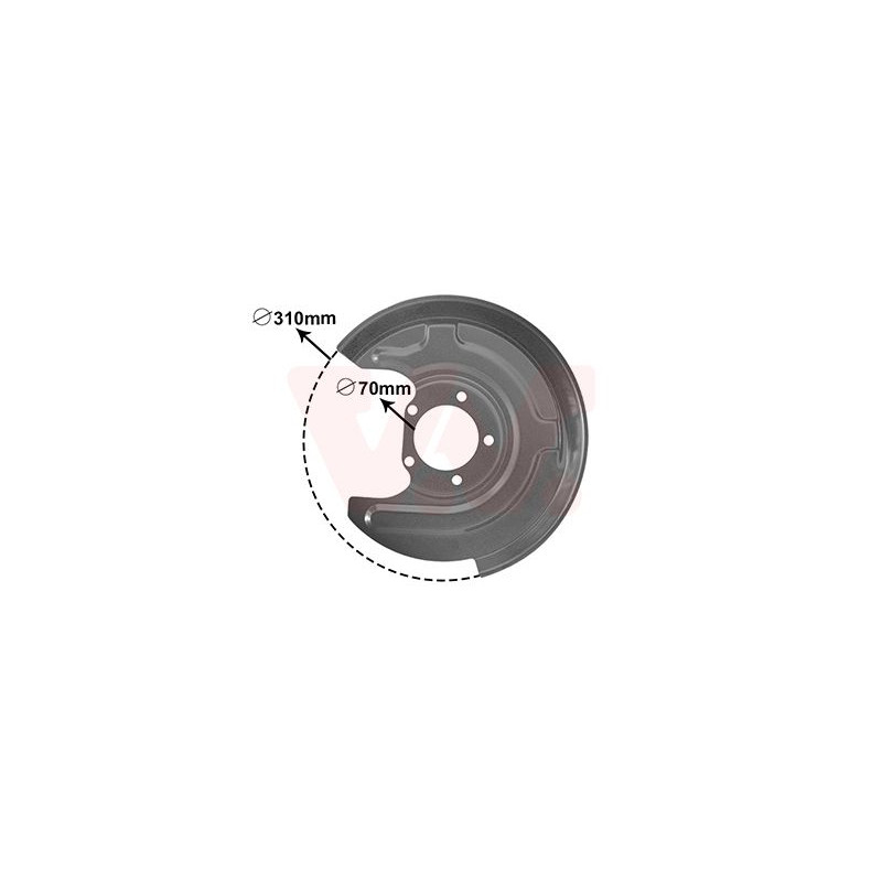 Protection disque frein arrière gauche