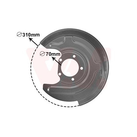 Protection disque frein arrière gauche