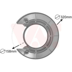 Protection disque frein arrière gauche