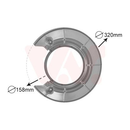 Protection disque frein arrière gauche