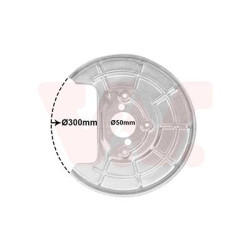 Protection disque frein arrière gauche ou droit pour diamètre du disque de frein [mm]  264