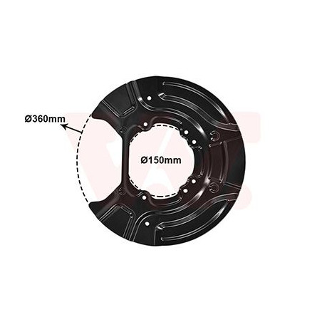 Protection disque frein arrière gauche ou droit pour diamètre du disque de frein [mm]  330