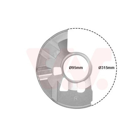 Protection disque frein avant droit