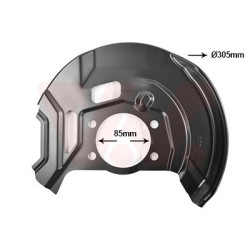 Protection disque frein avant droit