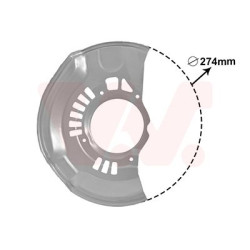 Protection disque frein avant droit