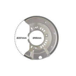 Protection disque frein avant droit