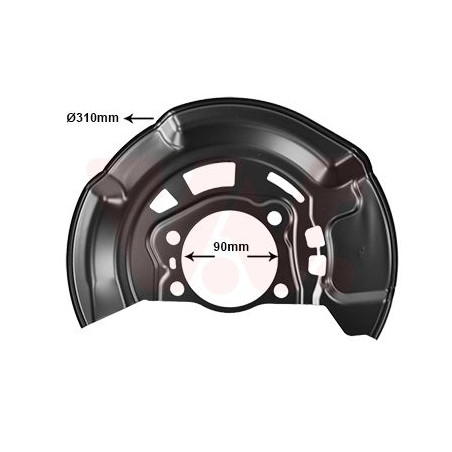 Protection disque frein avant droit