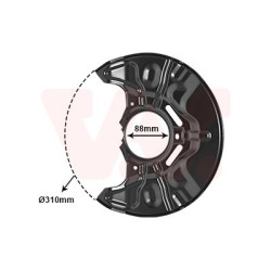 Protection disque frein avant droit