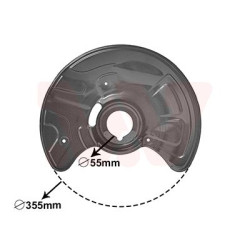 Protection disque frein avant droit