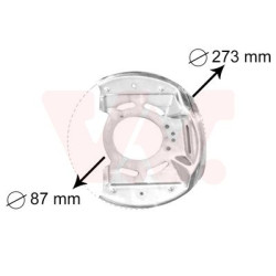 Protection disque frein avant droit