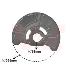 Protection disque frein avant droit