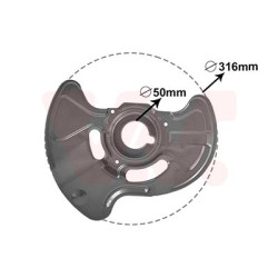 Protection disque frein avant droit