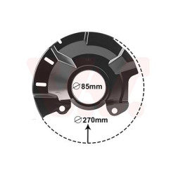 Protection disque frein avant droit pour diamètre du disque de frein [mm]  256