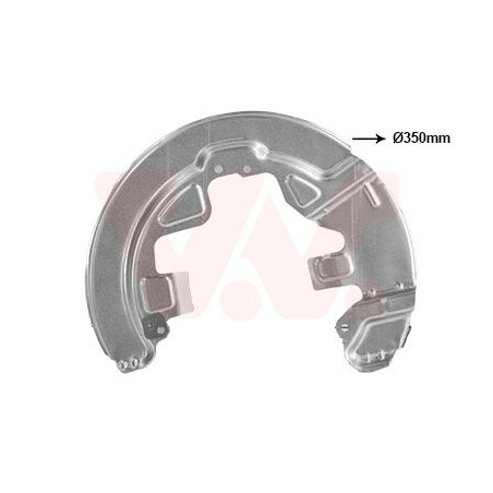 Protection disque frein avant droit pour diamètre du disque de frein [mm]  300-316 pour dimension de jantes [pouces]  16-165