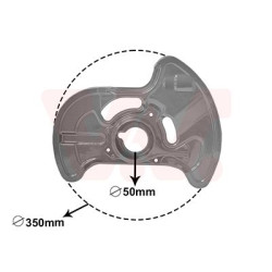 Protection disque frein avant droit