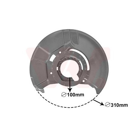 Protection disque frein avant gauche