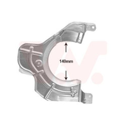 Protection disque frein avant gauche