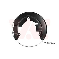 Protection disque frein avant gauche