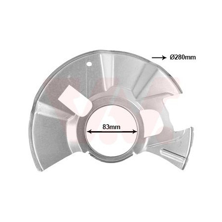 Protection disque frein avant gauche