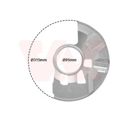 Protection disque frein avant gauche