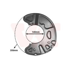 Protection disque frein avant gauche