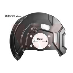 Protection disque frein avant gauche