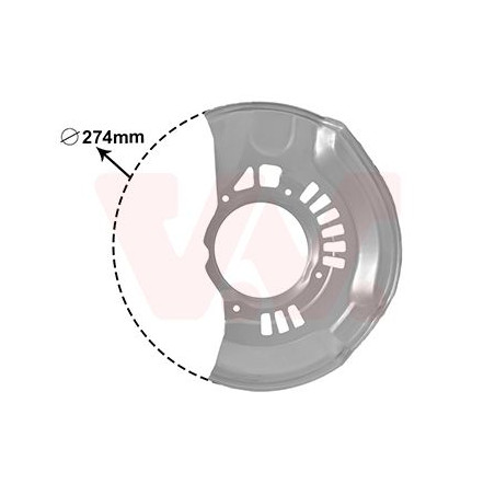Protection disque frein avant gauche