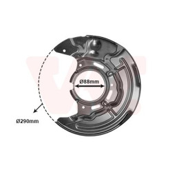 Protection disque frein avant gauche