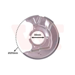 Protection disque frein avant gauche