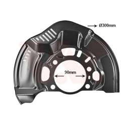 Protection disque frein avant gauche