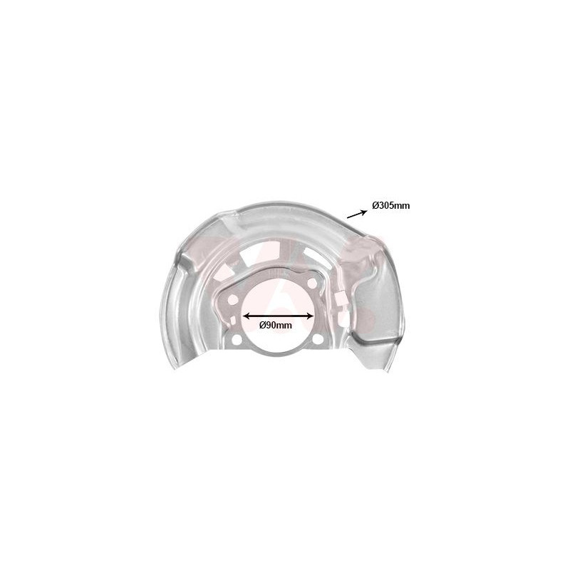 Protection disque frein avant gauche