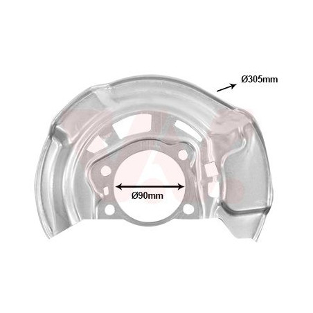 Protection disque frein avant gauche