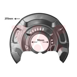 Protection disque frein avant gauche