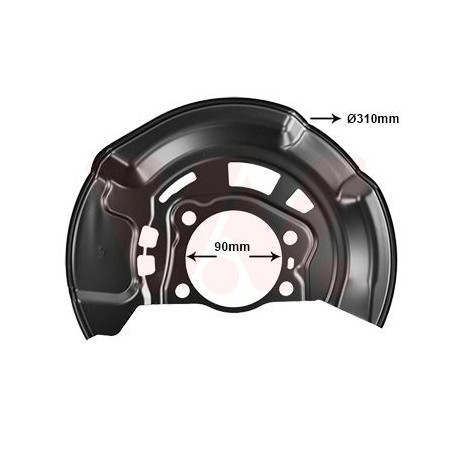 Protection disque frein avant gauche