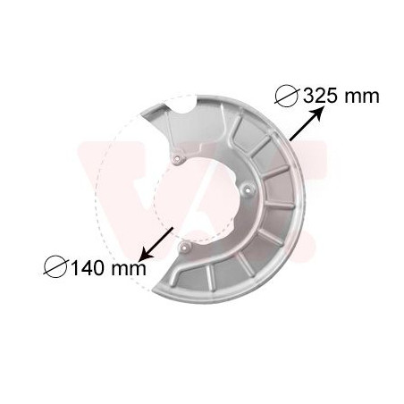 Protection disque frein avant gauche