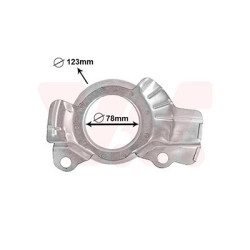 Protection disque frein avant gauche